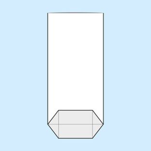 Cross bottom bags, OPP foil 125 x 250 mm 