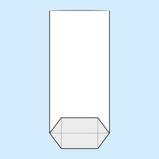 Sáček s křížovým dnem, OPP folie 130 x 260 mm 