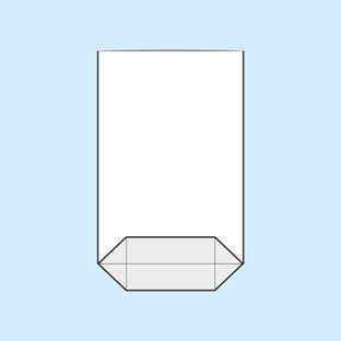 Cross bottom bags, OPP foil 145 x 210 mm 