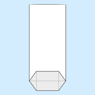 Cross bottom bags, OPP foil 145 x 300 mm 