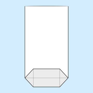 Cross bottom bags, OPP foil 160 x 270 mm 