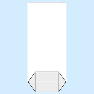 Cross bottom bags, OPP foil 160 x 330 mm 