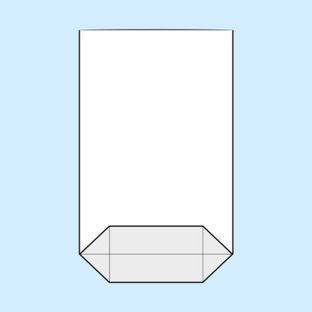 Cross bottom bags, OPP foil 180 x 260 mm 