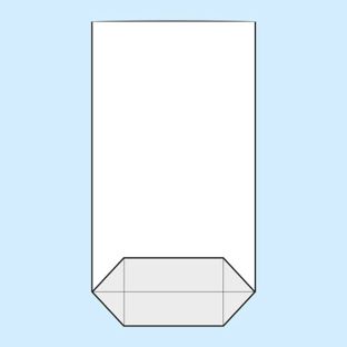 Cross bottom bags, OPP foil 180 x 300 mm 