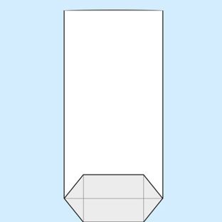 Cross bottom bags, OPP foil 180 x 340 mm 