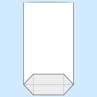 Cross bottom bags, OPP foil 230 x 375 mm 