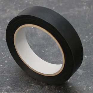 Lemovací lepicí páska za nejlepší cenu, speciální papír, plátěná struktura černá  | 38 mm