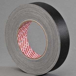 REGUtex R spine tape, cloth tape, fabric structure, laquered black  | 25 mm