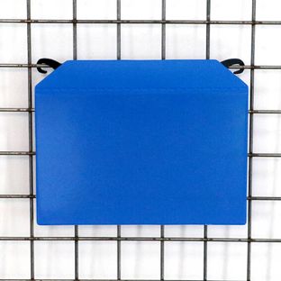 Labelling pockets for pallet cages, with suspension hooks and magnetic strip 