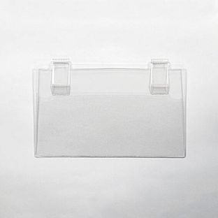 Labelling pockets for pallet cages, with clamps A6 