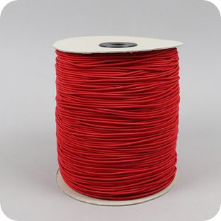 Elastic cords on reel, 2,2 mm red 