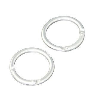 Karabiny, kulaté, 38 mm, hliník, stříbrné stříbrná 