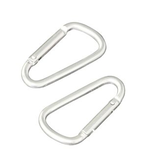 Carabiner hooks, Aluminium 57 mm | silver 