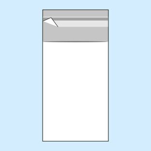 Bags with flap, OPP foil, recloseable, transparent 40 x 60 mm 