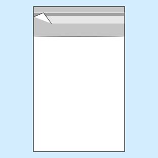 Bags with flap, OPP foil, recloseable, transparent 110 x 170 mm 
