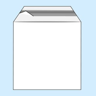 Bags with flap, PE foil, recloseable, transparent 130 x 130 mm  | 50 µm