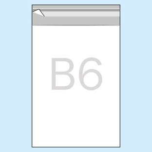 Bags with flap, OPP foil, recloseable, transparent 130 x 180 mm - B6 