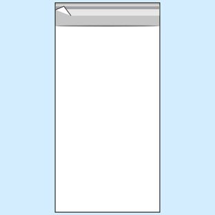Folie se samolepicí klopou, opětovně uzavíratelné provedení, OPP folie, transparentní 150 x 300 mm 