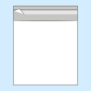 Bags with flap, OPP foil, recloseable, transparent 300 x 300 mm 