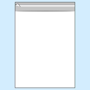 Bags with flap, OPP foil, recloseable, transparent 300 x 400 mm 