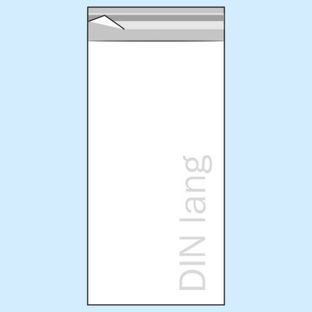 Sustainable greeting card bags 115 x 220 mm - DIN lang 