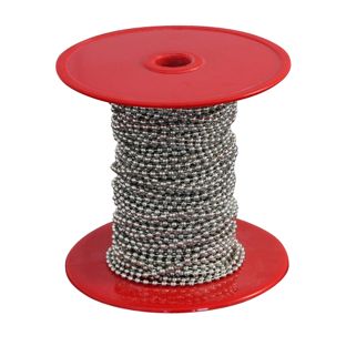 Ball chain reels, 25 m | 2.4 mm | silver  | metal 