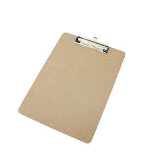 Wooden clipboard A4  | portrait  | basic - with flat grip clip 
