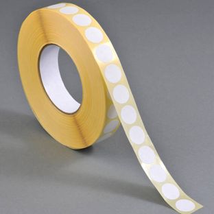 Coloured adhesive discs, white  | 13 mm