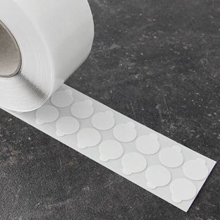 Double sided adhesive discs, acrylic foam, 1 mm thick, permanent/permanent 25 mm | 1000 pcs