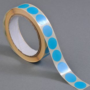 Coloured adhesive discs made of paper light blue  | 30 mm
