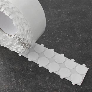 Double sided adhesive discs, acrylic foam, 1 mm thick, permanent/permanent 30 mm | 1000 pcs