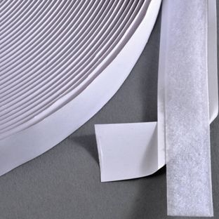 Páska suchého zipu se smyčkami, 25 m na cívce 16 mm | bílá 