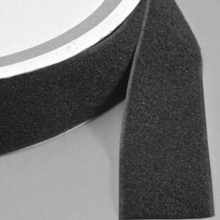 Hook and loop fasteners - tape, for sewing, loops only (Roll with 25 m) 50 mm | black 