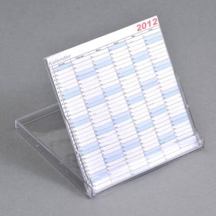 Calendar boxes, disc-format, 96 x 98 x 8 mm, transparent 
