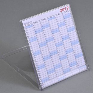 Stojánek na kalendář, formát CD, 125 x 142 x 9 mm, transparentní 