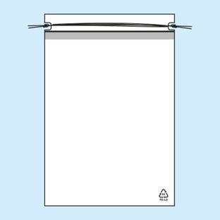 Drawstring bags, PE foil 50 micron 200 x 270 mm 