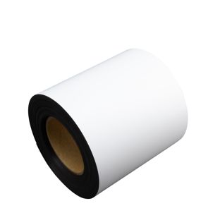 Coloured magnetic tape 150 mm | white  | 10 m | 1 mm