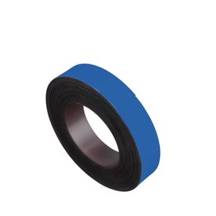 Coloured magnetic tape 30 mm | blue  | 10 m | 1 mm