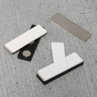 Magnet for name badges, self-adhesive 45 x 13 mm  | 3 magnets 