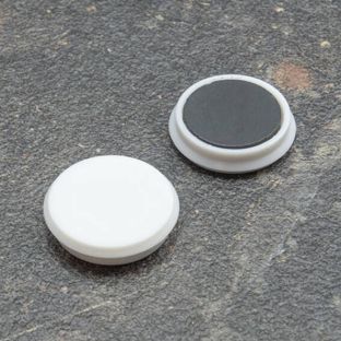 Kancelářský magnet, kulatý 24 mm | bílá 