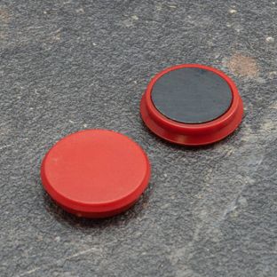 Office magnet, round 24 mm | red 