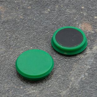 Kancelářský magnet, kulatý 24 mm | zelená 