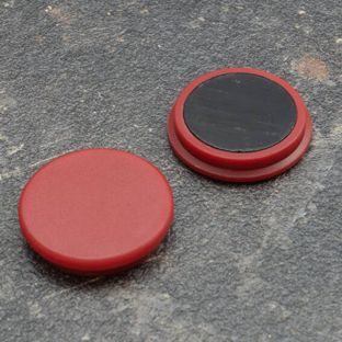Kancelářský magnet, kulatý 32 mm | červená 