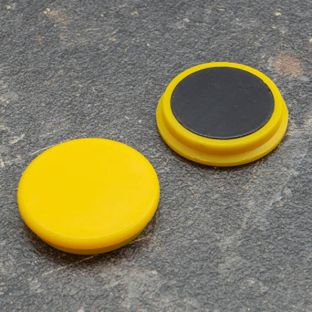 Office magnet, round 32 mm | yellow 