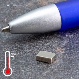 Block magnets neodymium, nickel-plated 6 x 4 mm  | 2 mm