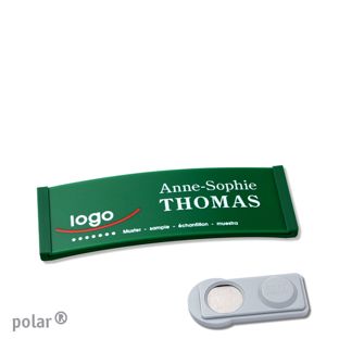 Name badges color-complete magnet 64 x 22 mm  | green  | smag® Magnet 