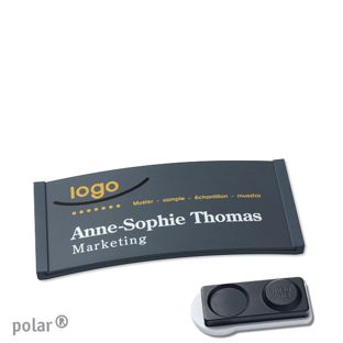 Name badges color-complete magnet 65 x 30 mm  | anthracite  | smag® magnet, extra strong 
