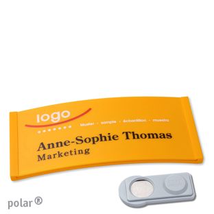 Name badges color-complete magnet 74 x 34 mm  | yellow  | smag® Magnet 