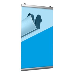 Big poster clamps, aluminium, hinged 