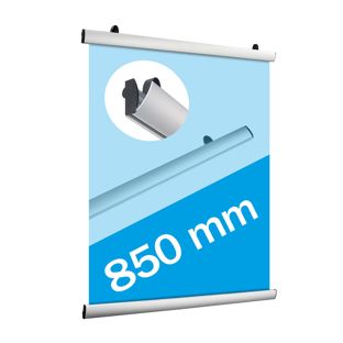 Big poster clamps, aluminium, hinged 850 mm